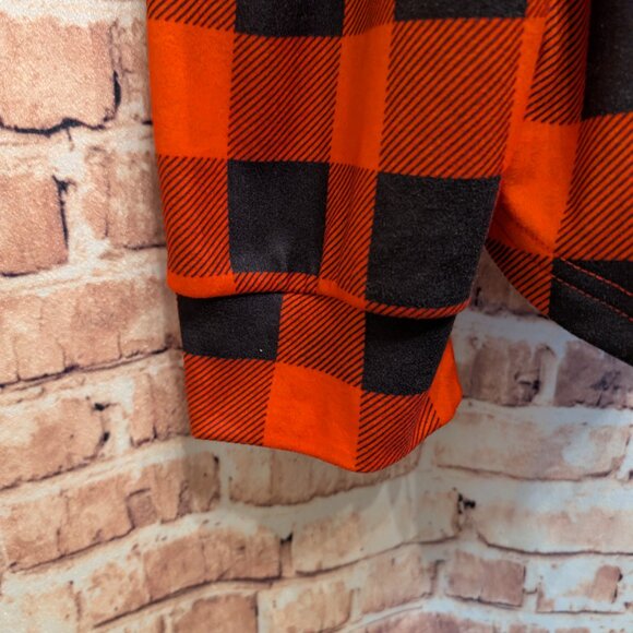 Ofeefan Red/BLack Plaid Long Sleeve Pull Over Size 3XL - Picture 2 of 6
